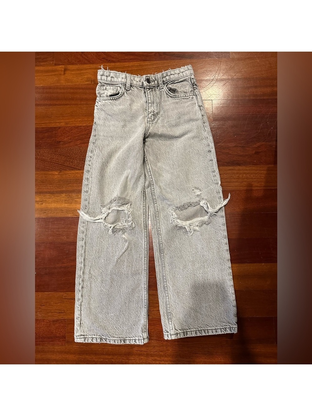 Primark Light Gray Distressed Kids Denim Jeans